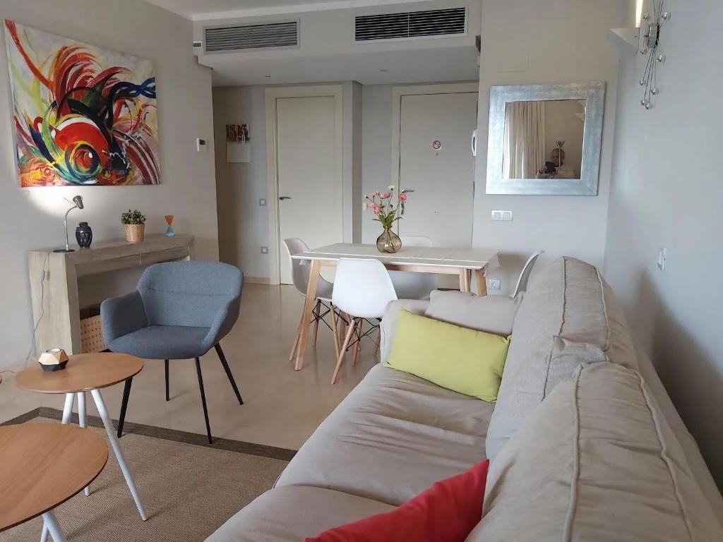 Posezení v ubytování Apartment with pool in Orihuela
