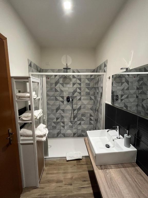 Koupelna v ubytování Casa nel borgo di Capraia