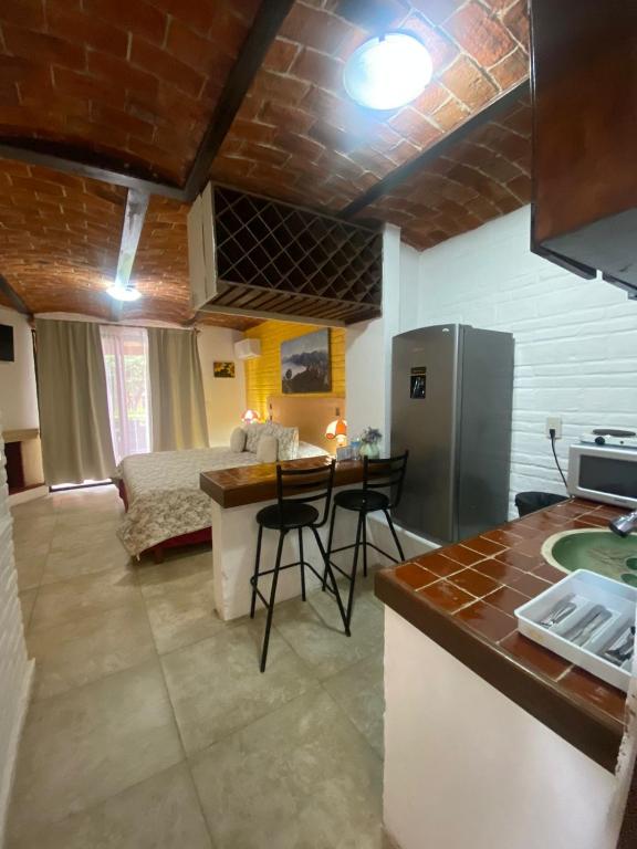 Kuchyň nebo kuchyňský kout v ubytování Hotel Villas Ajijic, Ajijic Chapala Jalisco