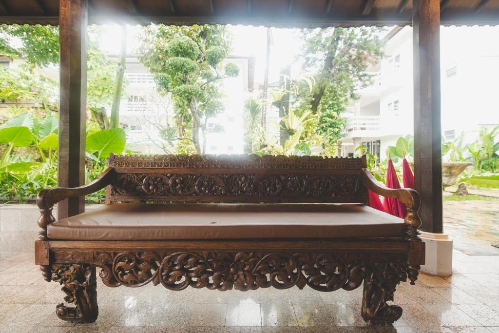 Zahrada ubytování Sari Bunga Hotel Legian Kuta Bali