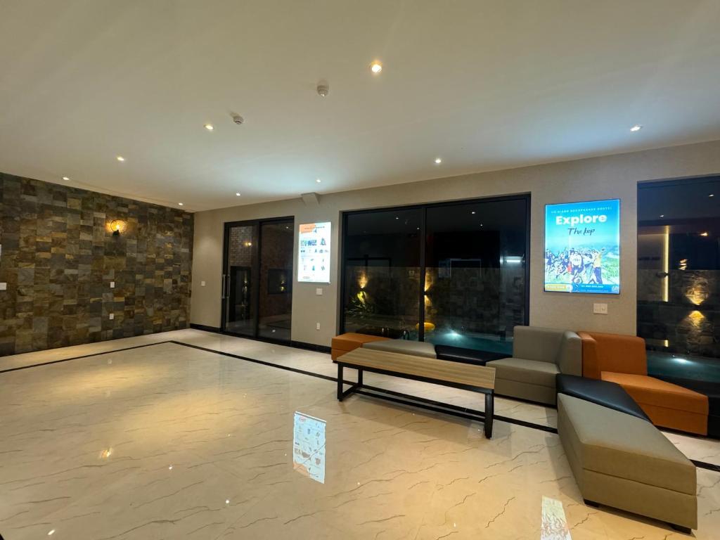 Khu vực ghế ngồi tại Ha Giang Hostel