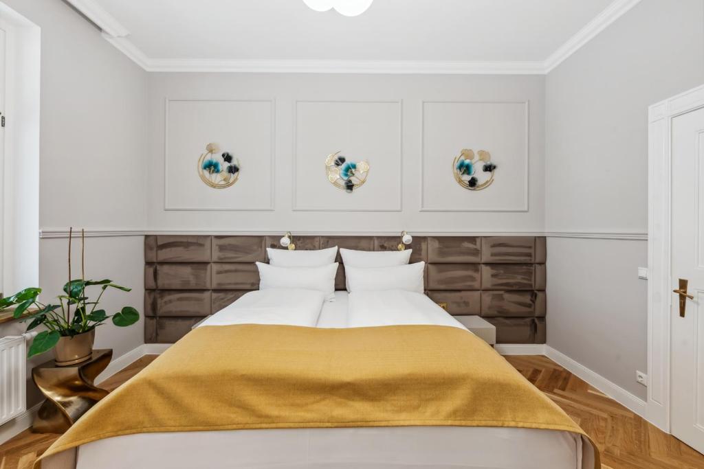 Postel nebo postele na pokoji v ubytování Residenz Hugo