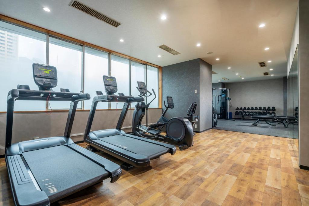 Fitness centrum a/nebo fitness zařízení v ubytování ART HOTEL Nippori Lungwood