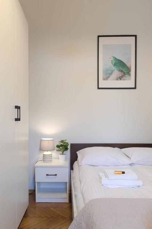 Posteľ alebo postele v izbe v ubytovaní Unique apartments Krasinskiego street