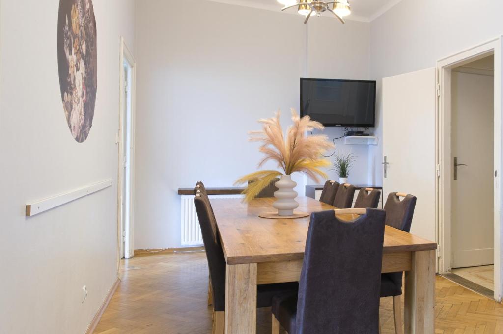 Televízia a/alebo spoločenská miestnosť v ubytovaní Unique apartments Krasinskiego street