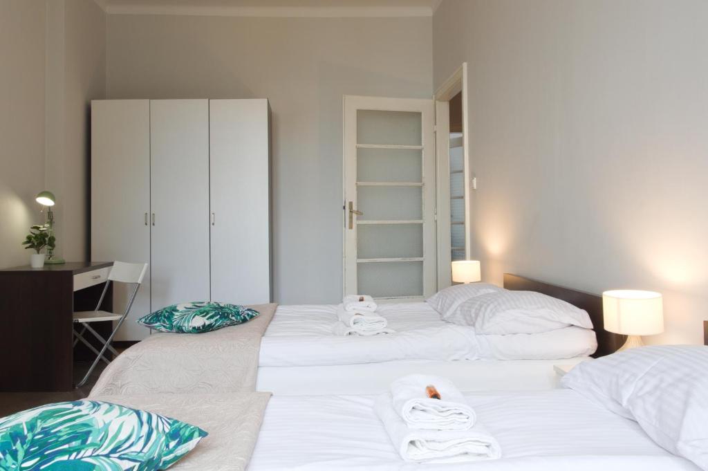 Posteľ alebo postele v izbe v ubytovaní Unique apartments Krasinskiego street