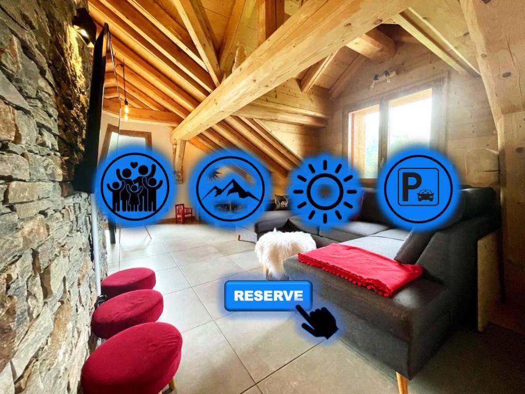 Posezení v ubytování Nouveau - Superbe duplex - Belle vue - Parking privé