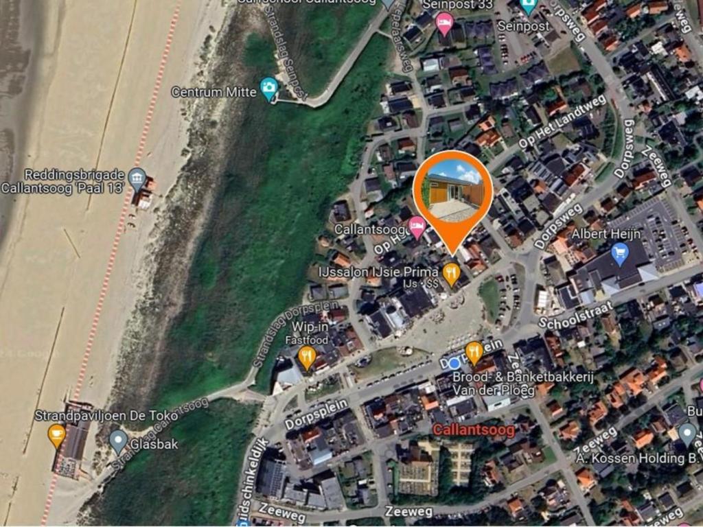 Letecký snímek ubytování Strandsuites Callantsoog