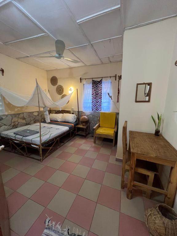 Postel nebo postele na pokoji v ubytování Gîte chez Noël