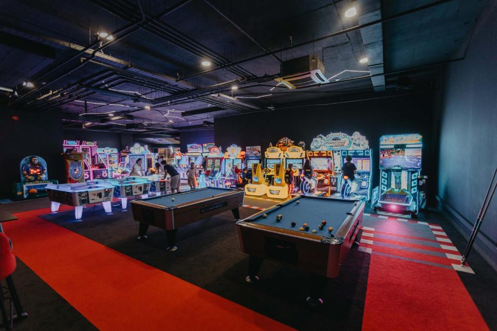 Biliár nebo kulečník v ubytování Hotel Mepas