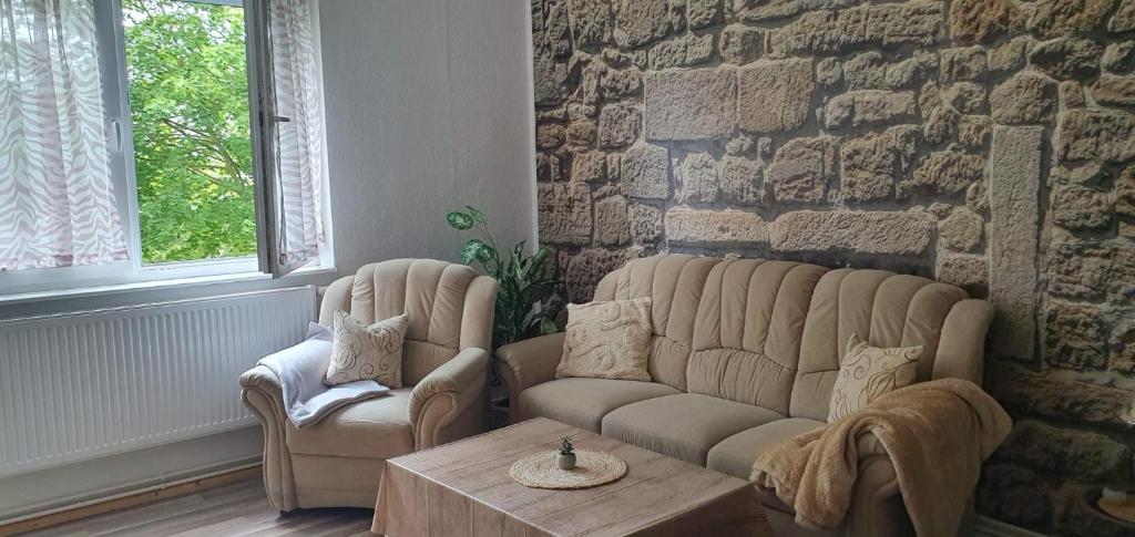 Χώρος καθιστικού στο Ferienwohnung Sabine