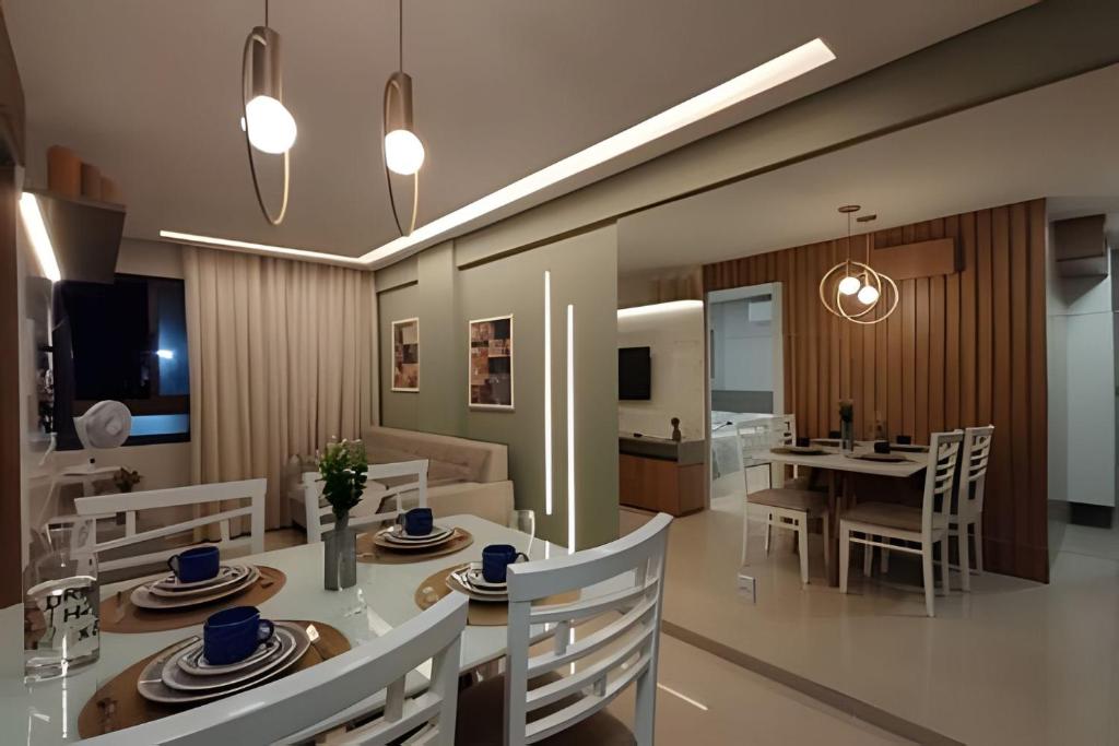 Χώρος καθιστικού στο Requinte e Conforto a Beira Mar - by TRH Home Stay