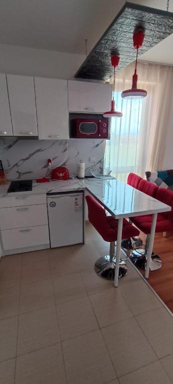 Kuchyň nebo kuchyňský kout v ubytování VIP Apartment Belvedere Club