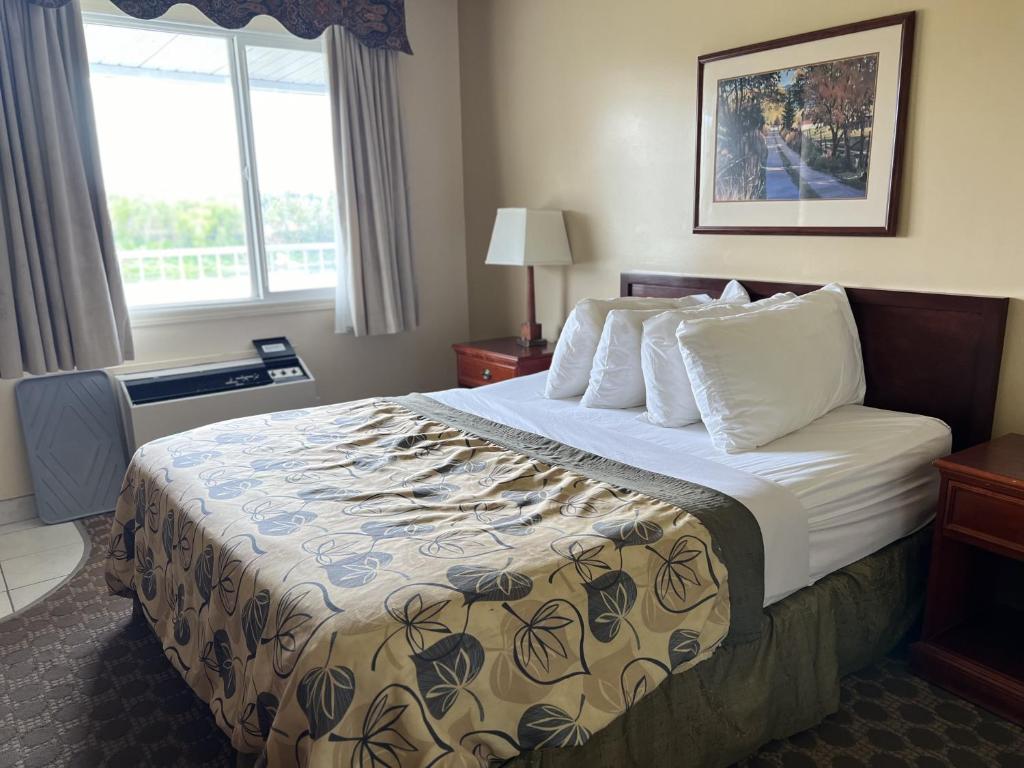 Postel nebo postele na pokoji v ubytování Travelodge by Wyndham Drumheller AB