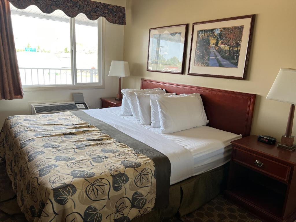 Postel nebo postele na pokoji v ubytování Travelodge by Wyndham Drumheller AB