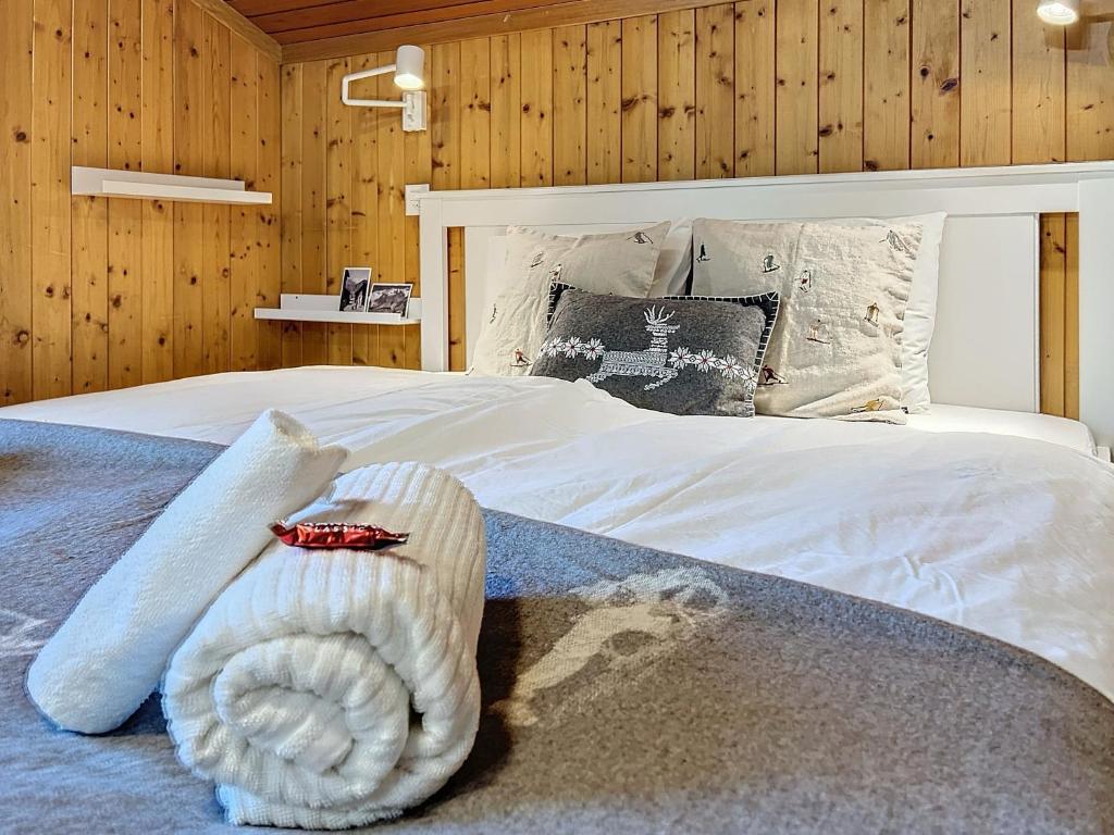 Postel nebo postele na pokoji v ubytování Appartement STERN - Confort au coeur de Saas-Fee
