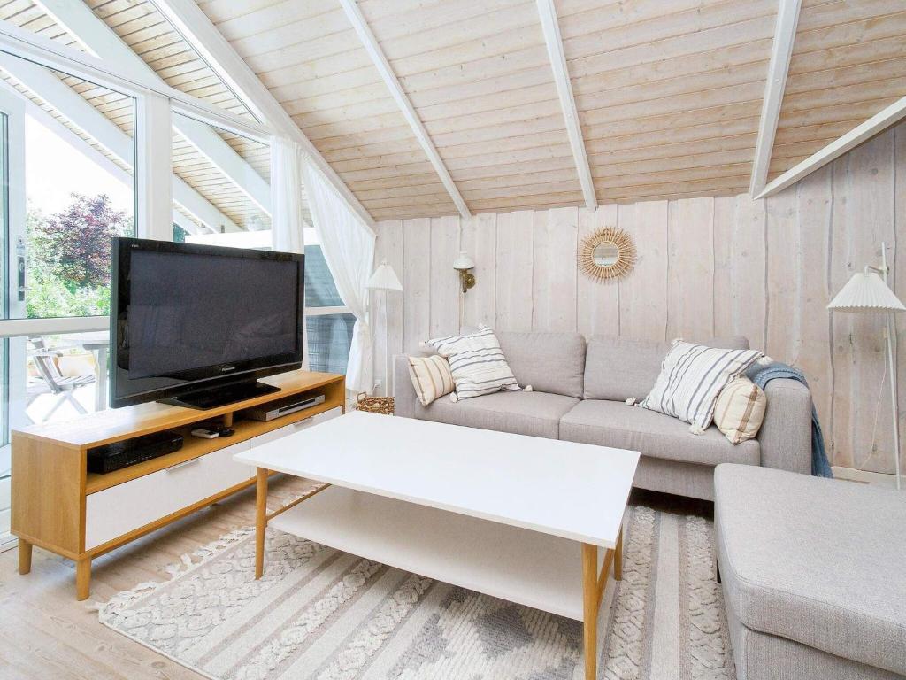 TV a/nebo společenská místnost v ubytování Holiday home Græsted IV