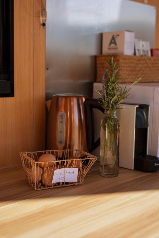 Kuchyň nebo kuchyňský kout v ubytování Forest Farm Tiny House by Tiny Away