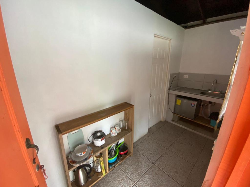 Kuchyň nebo kuchyňský kout v ubytování bungalow cactus frente ala playa