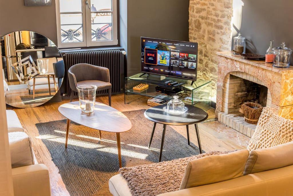 Χώρος καθιστικού στο Chez Flo - Appartement Luxueux - Hypercentre