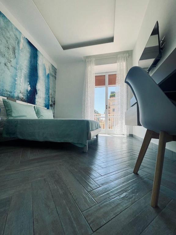 Krevet ili kreveti u jedinici u okviru objekta BluCeleste Salerno Centro