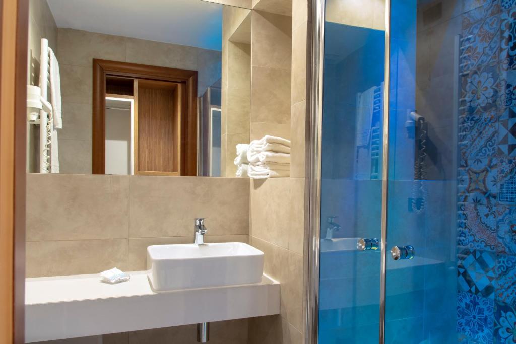 Koupelna v ubytování Hotel Miramare
