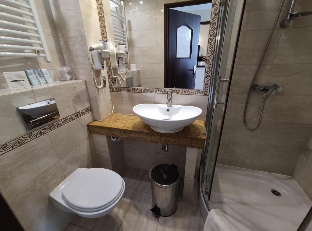 Koupelna v ubytování Hotel Atena