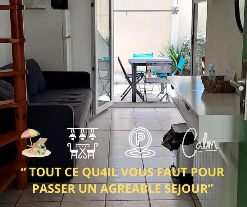 Χώρος καθιστικού στο Maison 4 pers avec parking et plage à moins de 100 m