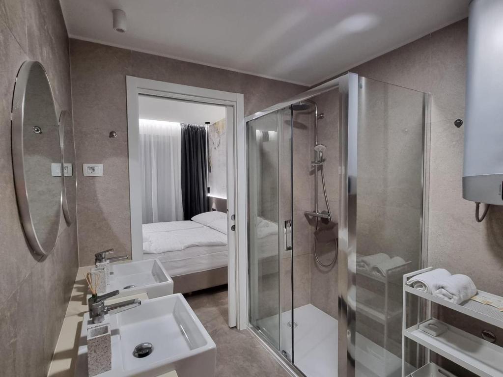 Koupelna v ubytování Calypso Residence