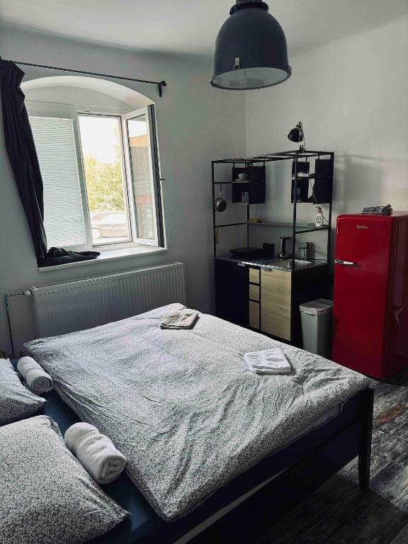 Kuchyň nebo kuchyňský kout v ubytování Apartman Kryštof