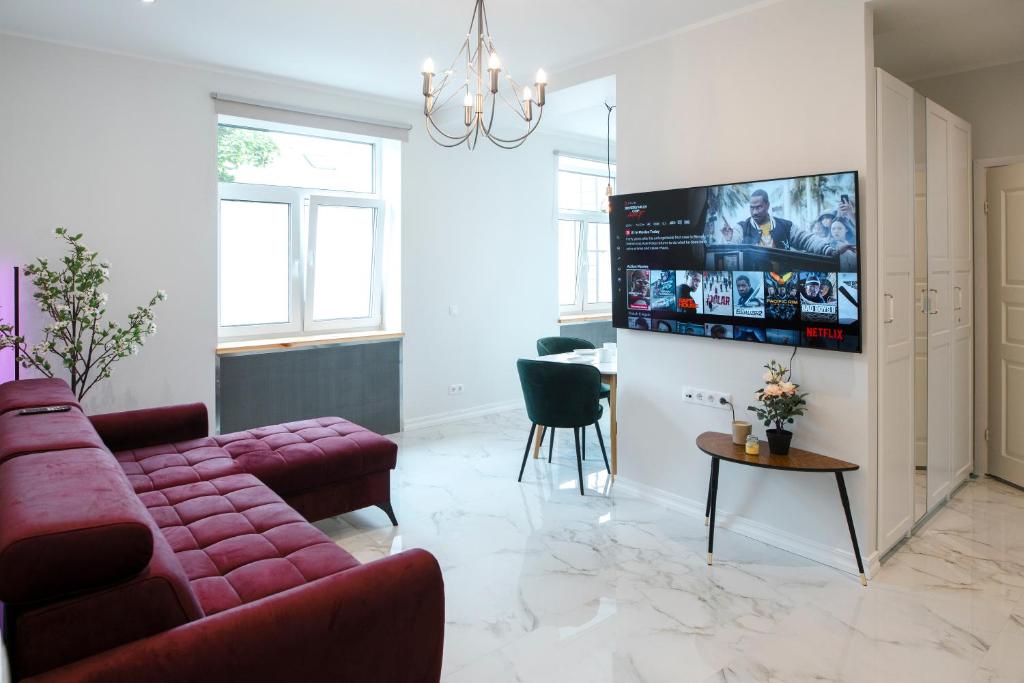 TV a/nebo společenská místnost v ubytování Best Place