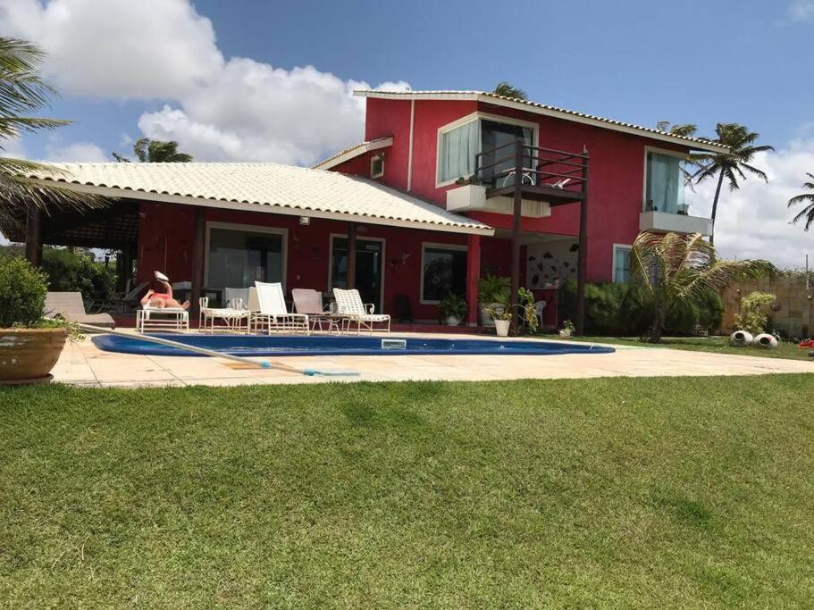 Zahrada ubytování Linda Casa Pé na Areia em Muriu RN