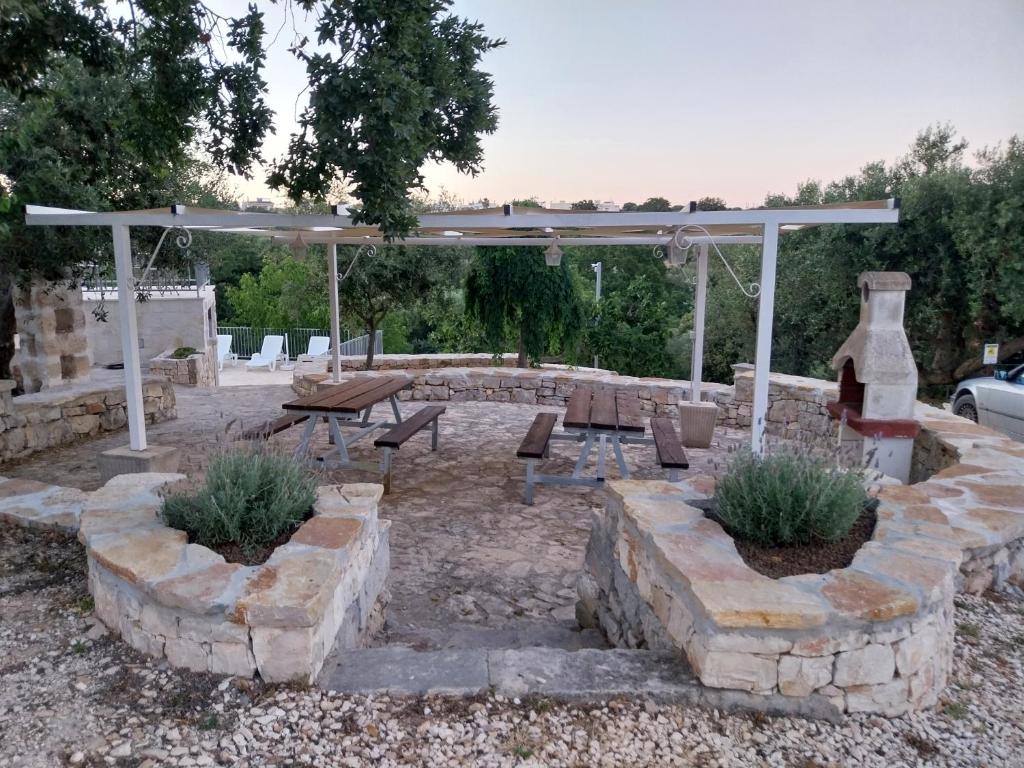 A garden outside Trulli nonna Grazia-Aurora