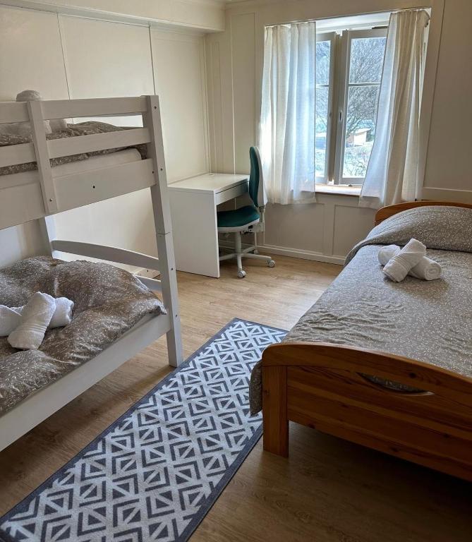 Postel nebo postele na pokoji v ubytování Bom descanso