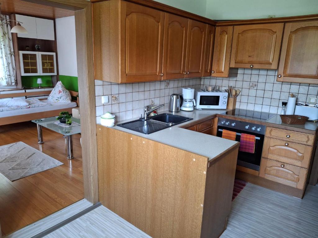 Kuchyň nebo kuchyňský kout v ubytování Maria's Ferienwohnung
