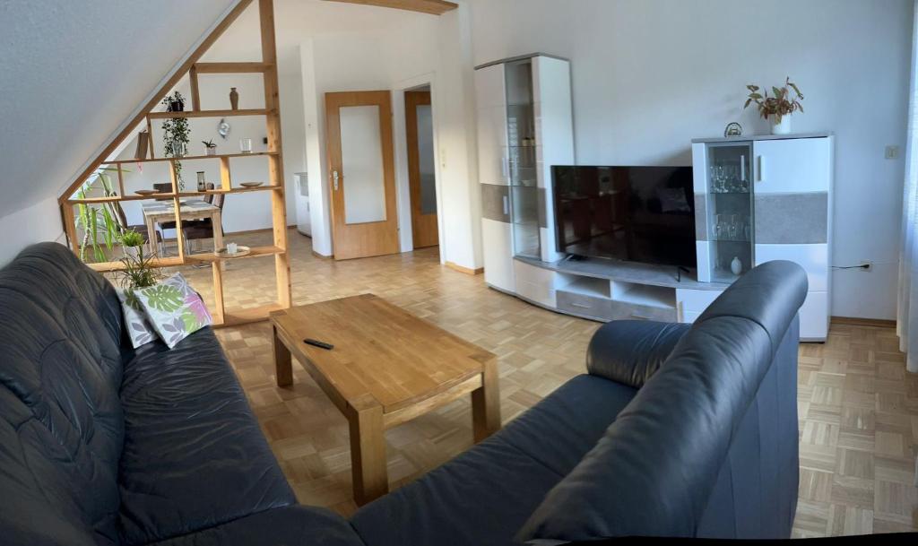 TV a/nebo společenská místnost v ubytování Ferienwohnung Ekaterina
