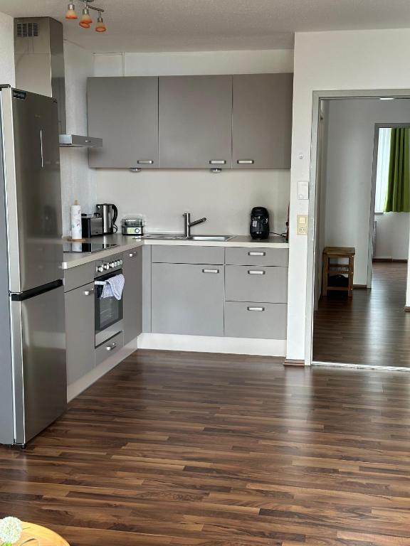Kuchyň nebo kuchyňský kout v ubytování Ferienwohnung Mecarda in Sankt Englmar