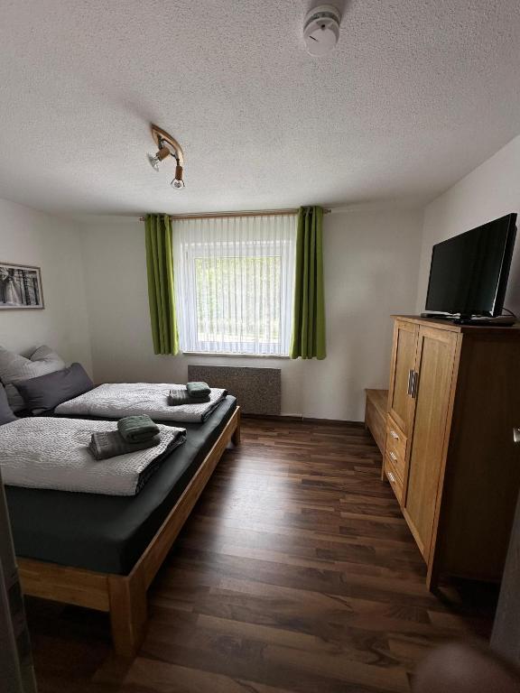 TV a/nebo společenská místnost v ubytování Ferienwohnung Mecarda in Sankt Englmar