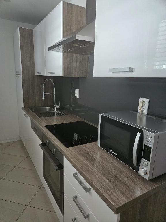 Kuchyň nebo kuchyňský kout v ubytování Apartman Stella Rovanjska