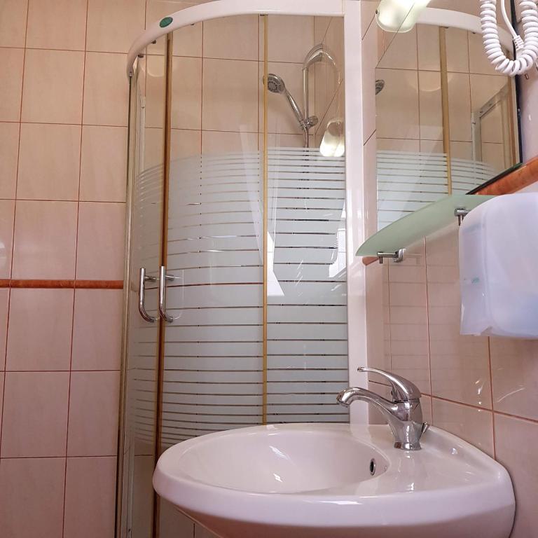 Koupelna v ubytování Motel Vector