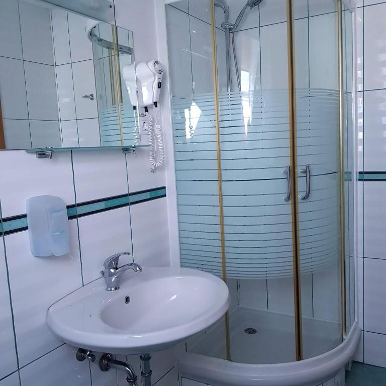 Koupelna v ubytování Motel Vector