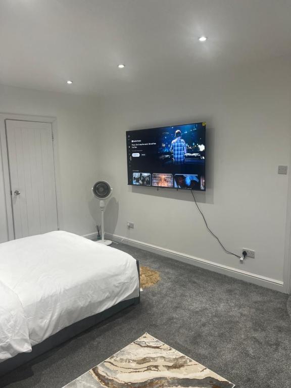 Μια τηλεόραση ή/και κέντρο ψυχαγωγίας στο Spacious self-contained studio