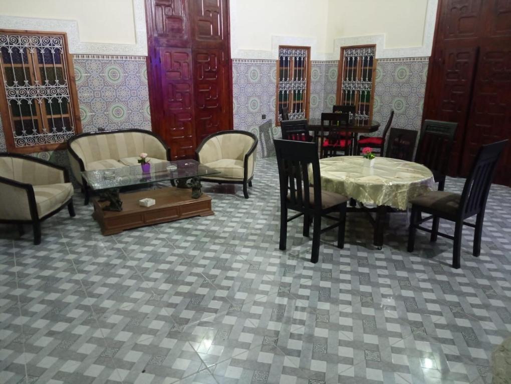 Posezení v ubytování Riad Ba Brahim