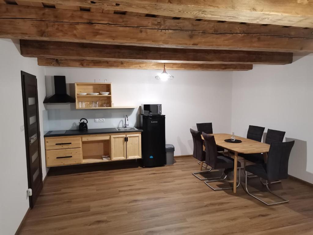 Kuchyň nebo kuchyňský kout v ubytování Apartmány Faustin