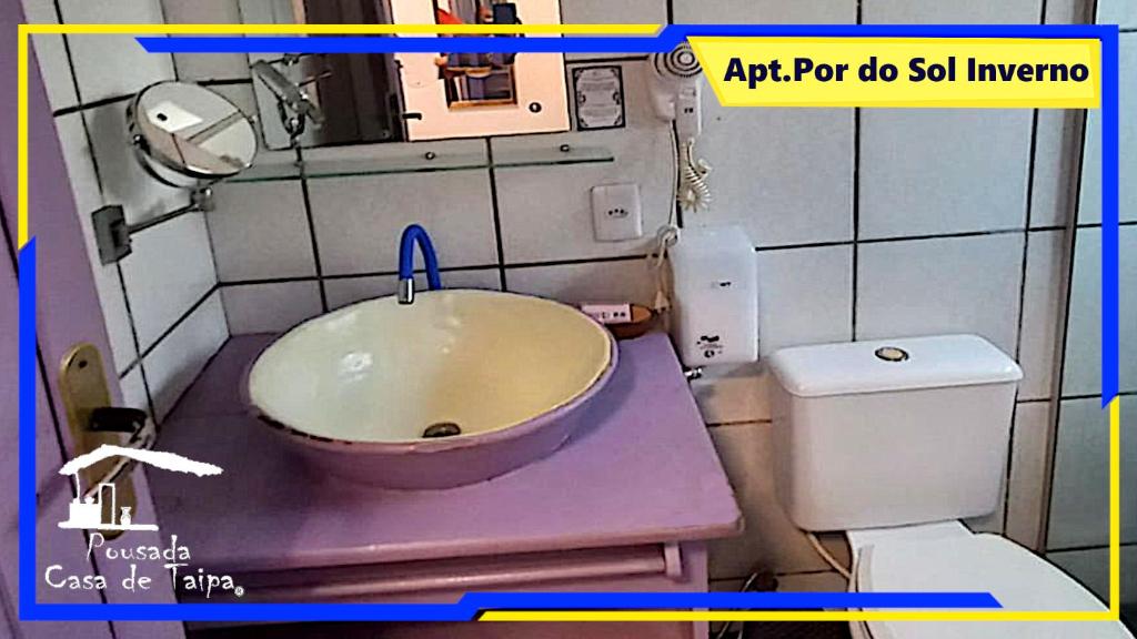 Koupelna v ubytování Pousada Casa de Taipa