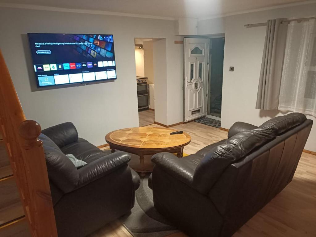 TV a/nebo společenská místnost v ubytování Cottage in Snowdonia