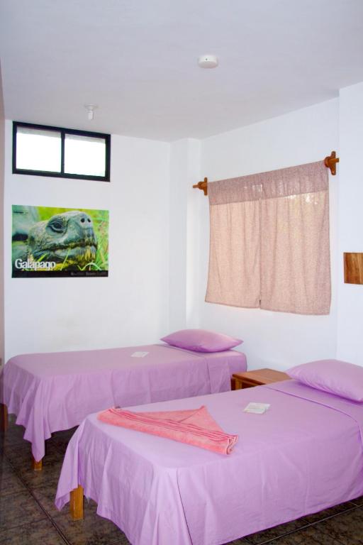 Postel nebo postele na pokoji v ubytování Hostal Suiza