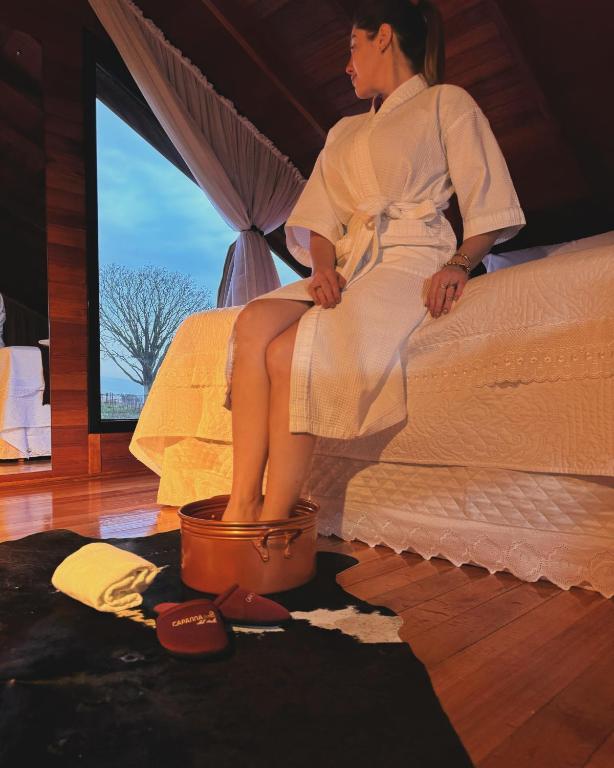 Lázně a/nebo wellness v ubytování Capanna del Vale - Um refúgio no Vale dos Vinhedos com experiência exclusiva de degustação na Vinícola Dom Cândido