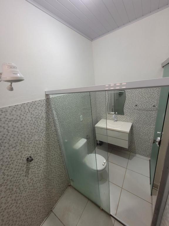 Koupelna v ubytování Casa Centro Itacoatiara AM