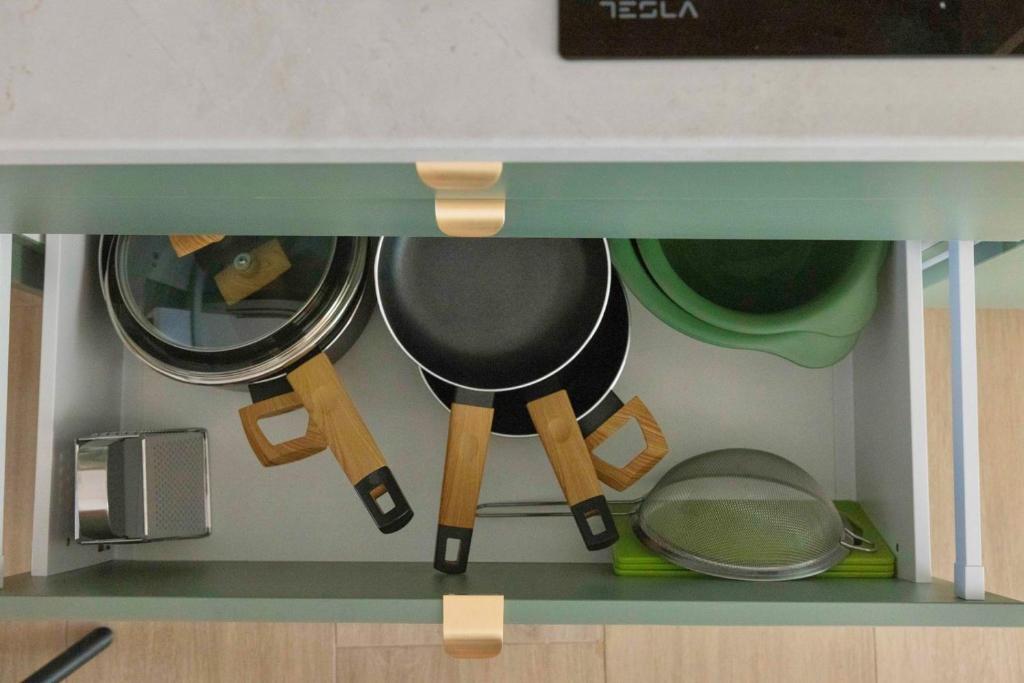 Kuchyň nebo kuchyňský kout v ubytování Nyárfás Panoráma Vendégház
